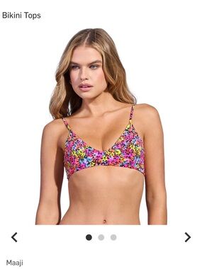 Maaji Candice Bikini Top - Neon Floral Print